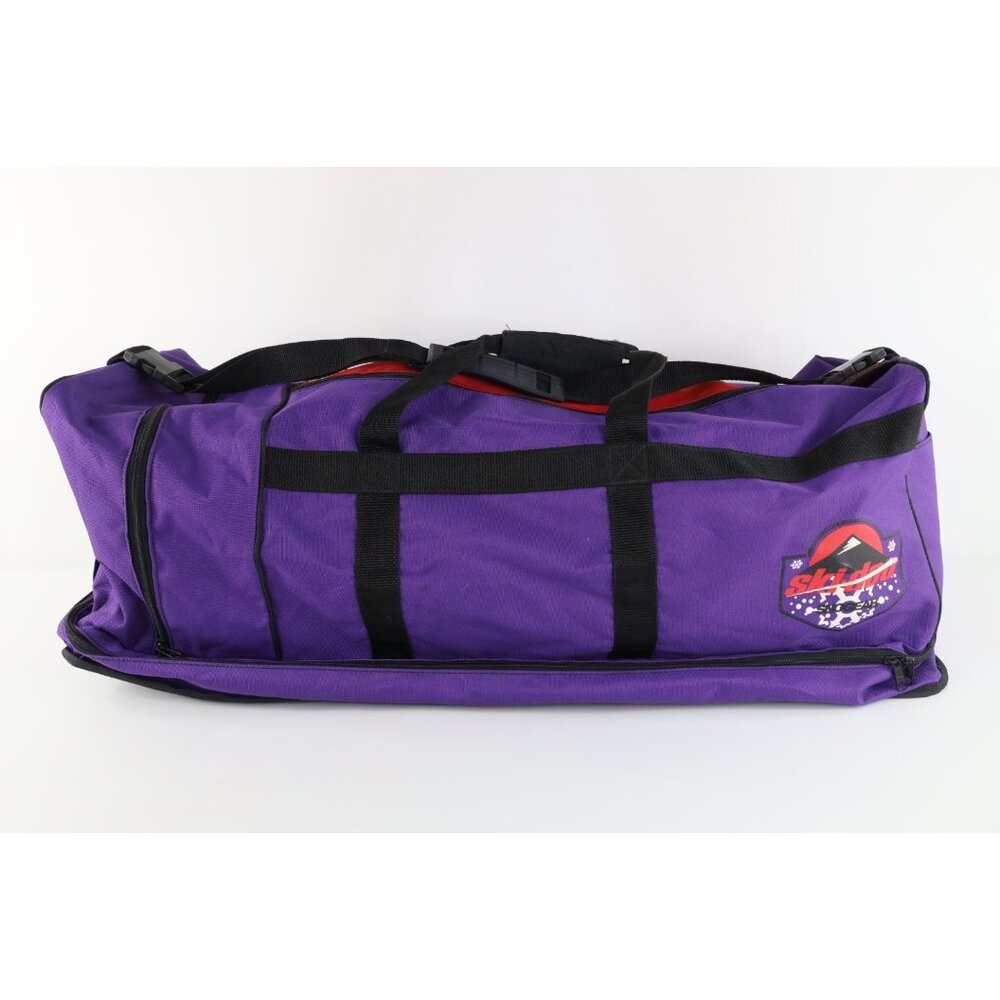 Vintage 90s Ski Doo Snogear Distressed Spell Out Large Duffel Bag Weekender Pack